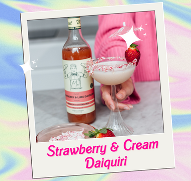Strawberries & Cream Daiquiri Cocktail Recipe