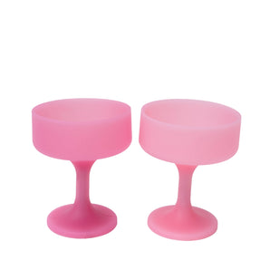 Hot Pink Silicone Cocktail Coupe Pack - Unbreakable!