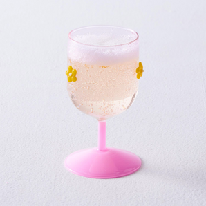 Kip & Co Lilac Champagne and Cocktail Glass Aesthetic Cocktail Glasses Pack. Hand Blown Cocktail Glasses with flowers for your bar cart!